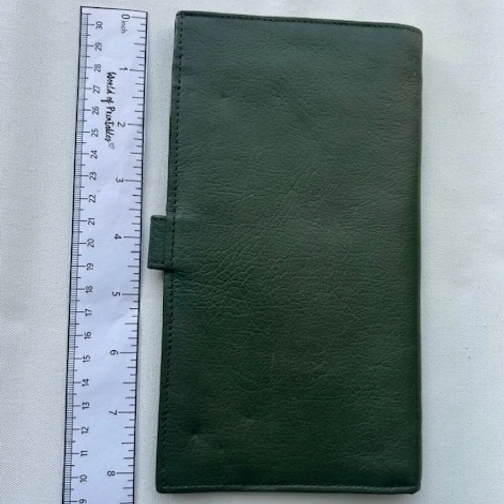 AKarenni Green Leather Mexico Designer Large WALLET